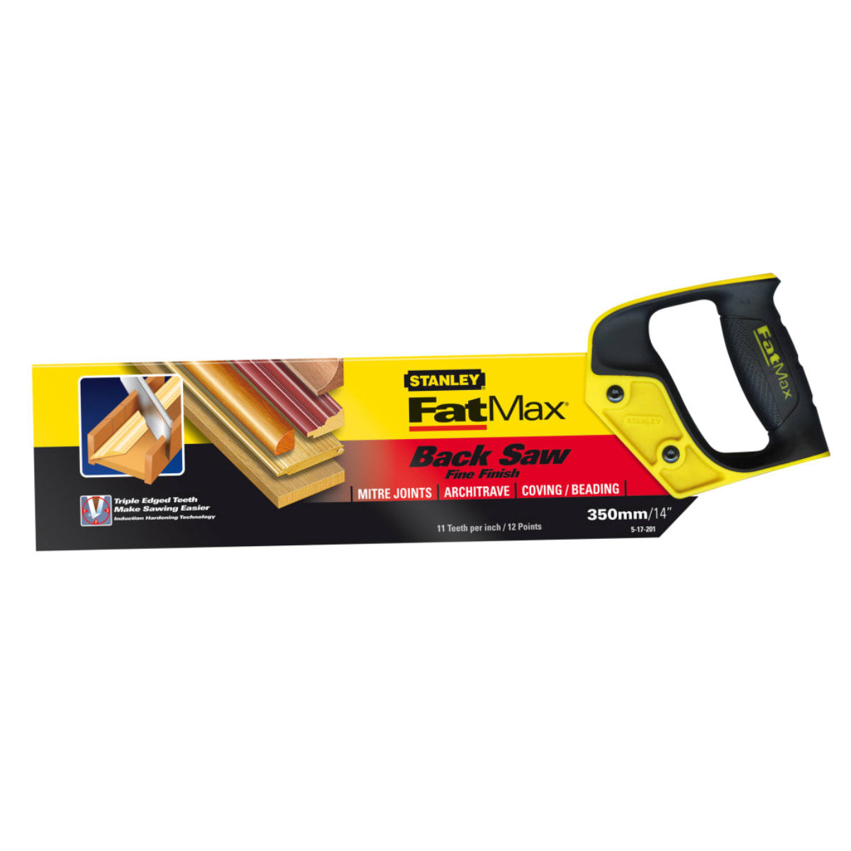 STANLEY Hand Tools FatMax Tenon Back Saw 360mm (14in) 11 TPI STA217201