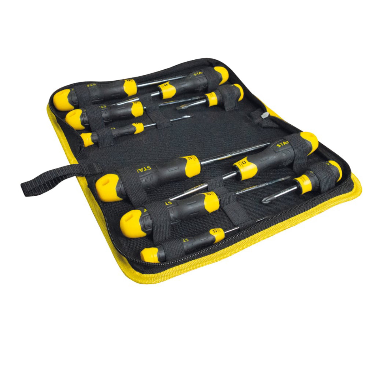 STANLEY Hand Tools CUSHION GRIP Screwdriver Set in Wallet, 10 Piece STA265014W