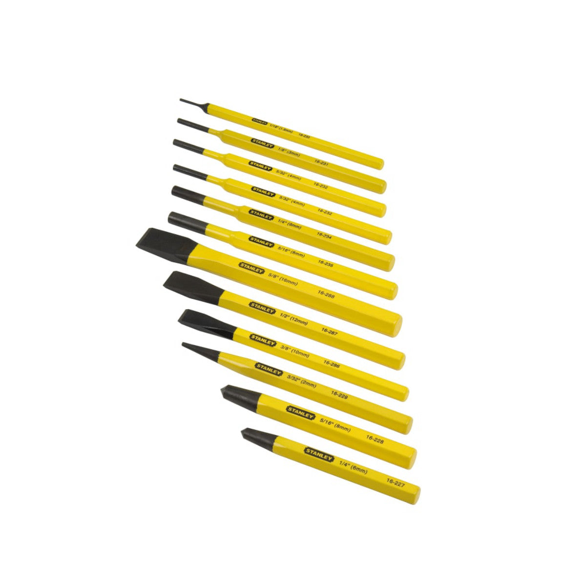 STANLEY Hand Tools Punch & Chisel Set, 12 Piece STA418299