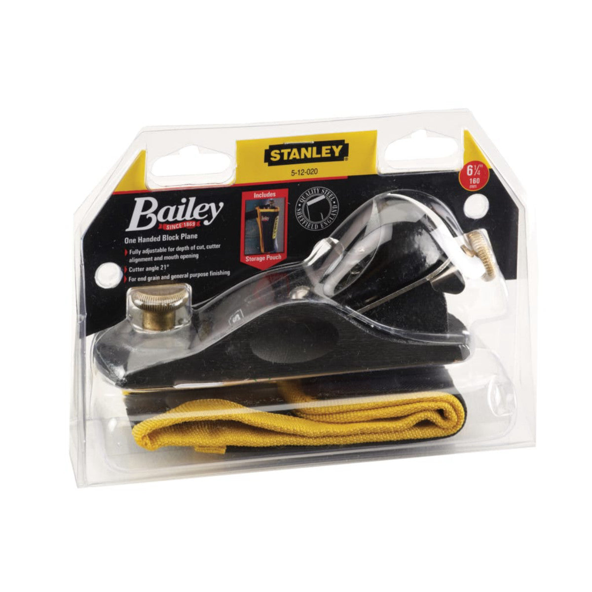 STANLEY Hand Tools No.9.1/2 Block Plane with Pouch STA512020