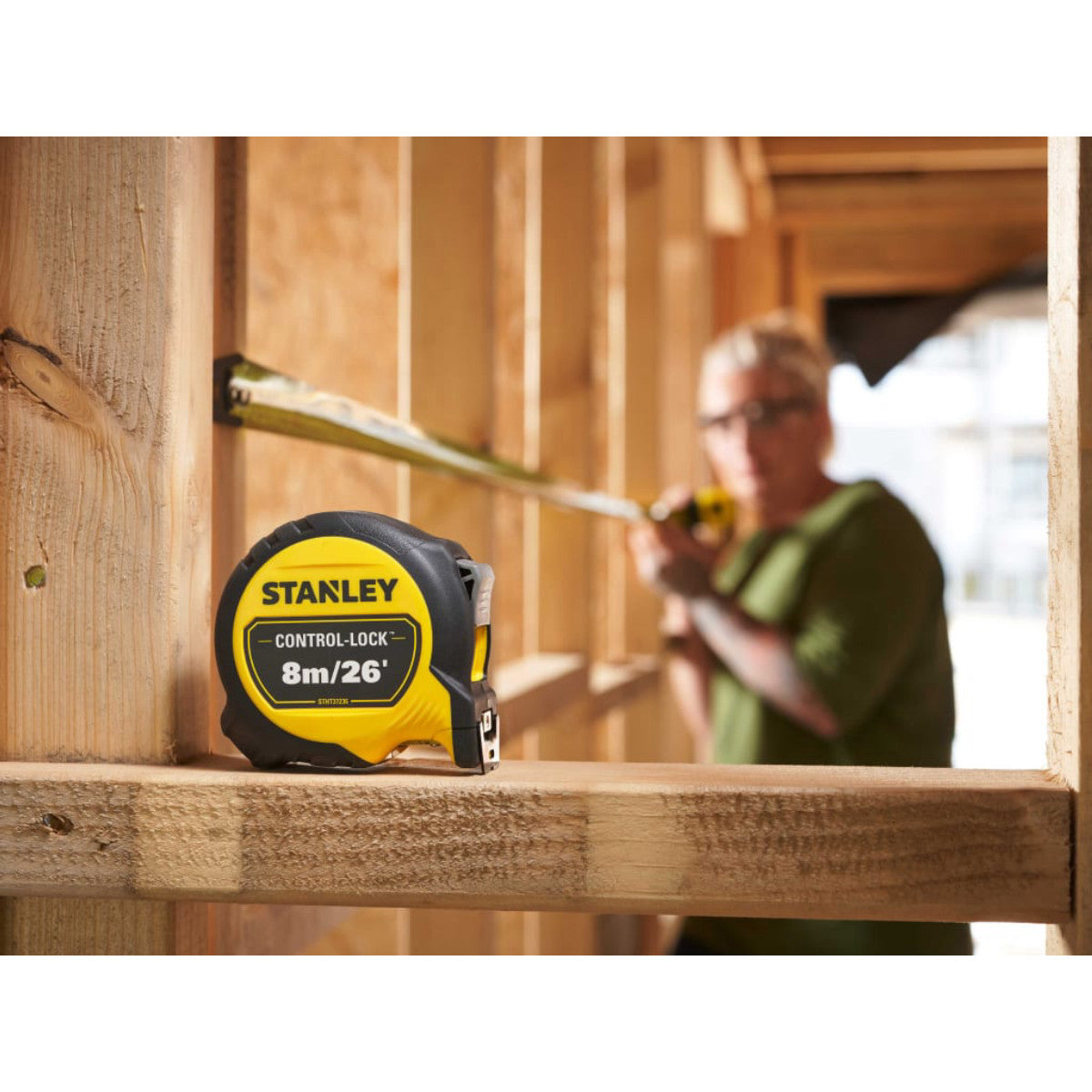 STANLEY Hand Tools CONTROL-LOCK Pocket Tape 8m/25ft (Width 25mm) STA537236