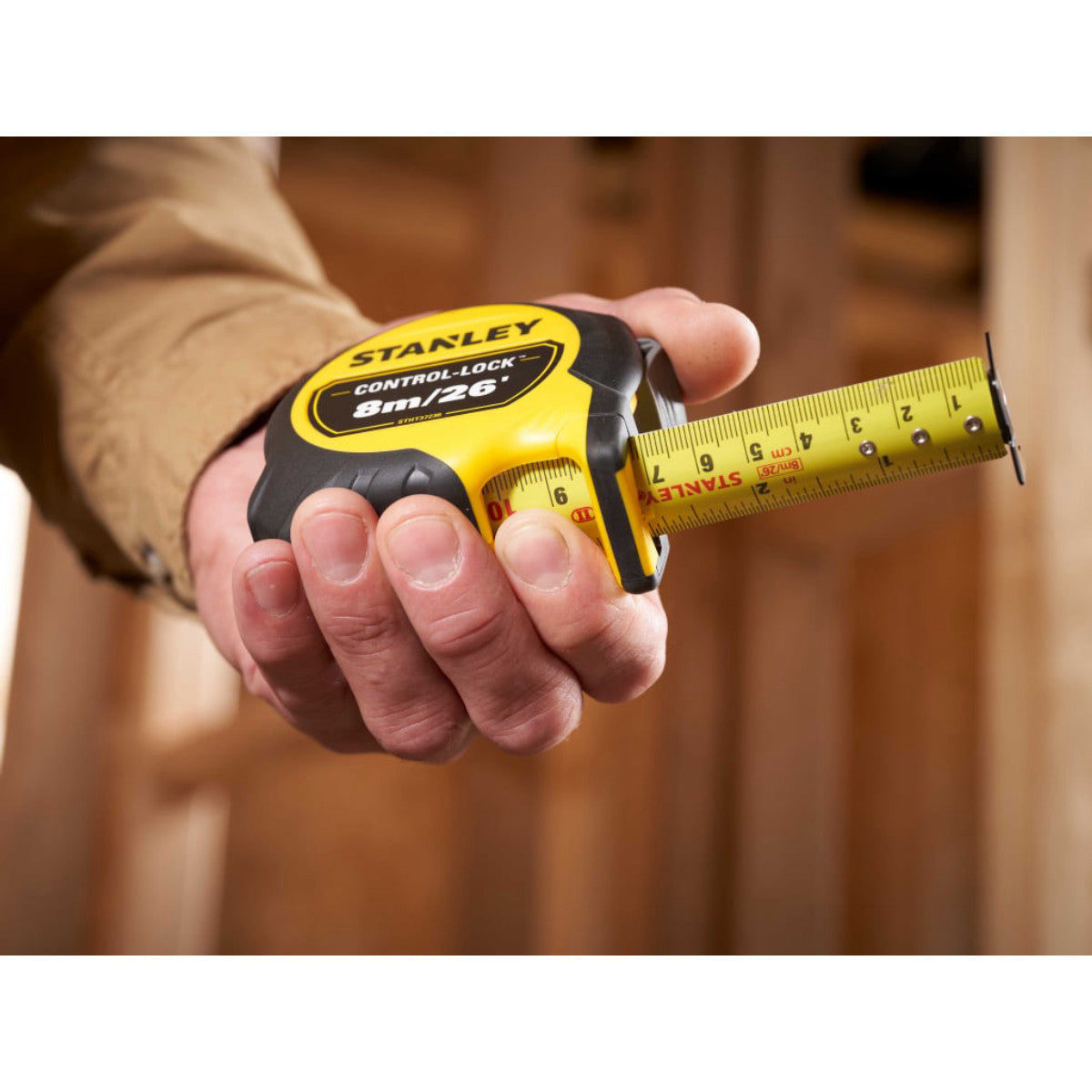 STANLEY Hand Tools CONTROL-LOCK Pocket Tape 8m/25ft (Width 25mm) STA537236