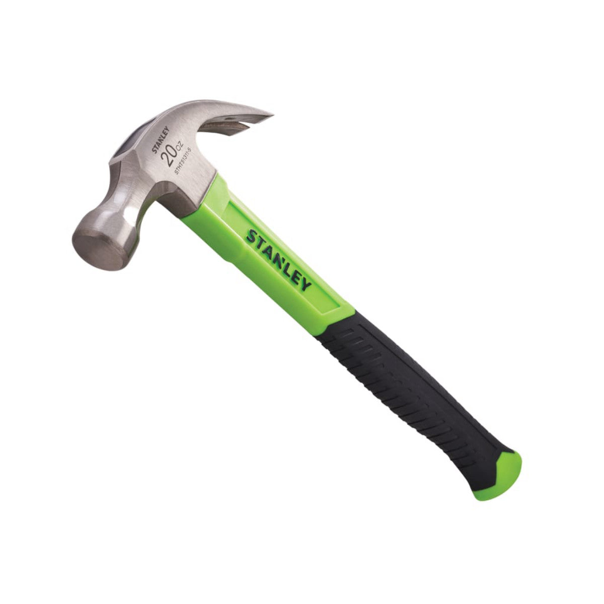 STANLEY Hand Tools Fibreglass Hi-Vis Claw Hammer 567g (20oz) STA551311
