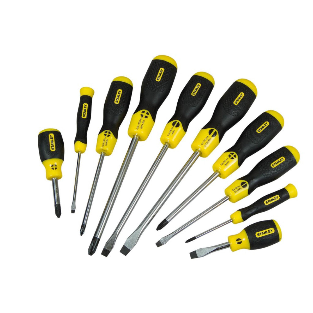 STANLEY Hand Tools Cushion Grip Screwdriver Set, 10 Piece STA564977