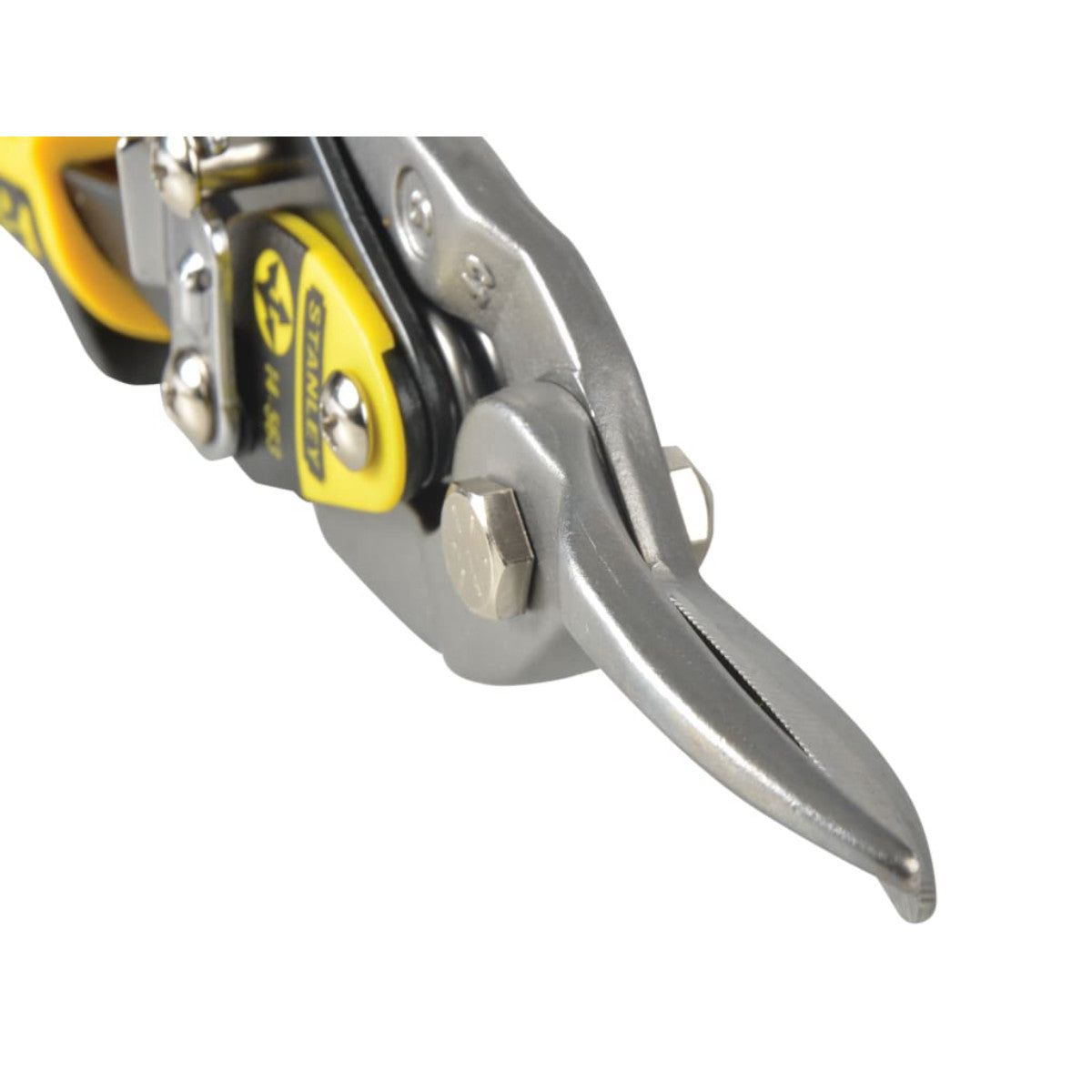 STANLEY Hand Tools Yellow Aviation Snips & Holster Straight Cut 250mm (10in) STA914563
