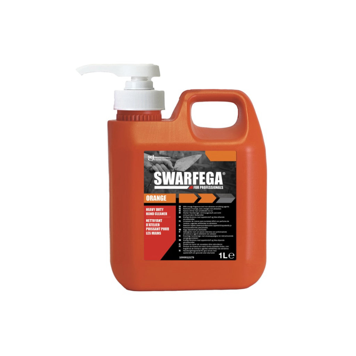 Swarfega Orange Hand Cleaner Pump Bottle 1 litre SWASOR1LMP